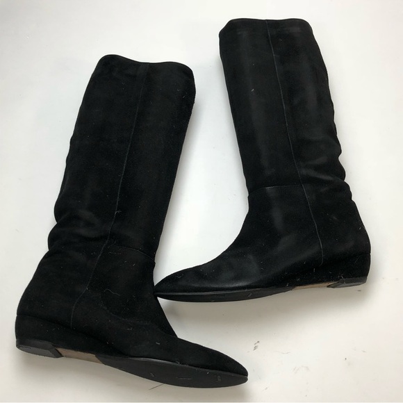 Women’s Boots in Black Suede Low Heel Loeffler Randal - Picture 11 of 11